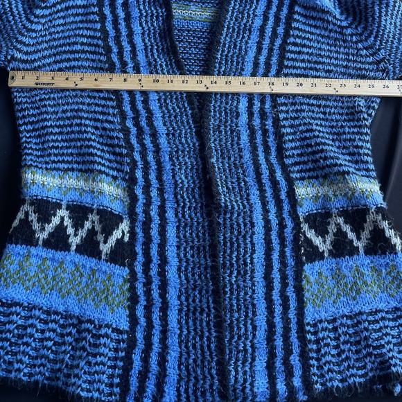 Y2K Notations Womens Cardigan Sweater Extra Large XL Open Front Striped Western - Picture 7 of 10
